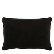 Belle Chelsea Velvet Cotton Cushion Cover Pillow Case 40x60cm Rectangle Black