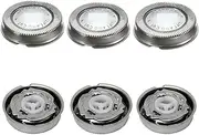 Compatible For Philips Norelco HQ4, HQ58, HQ56, HQ80. 3 Piece Replacement Shaver Head Blade Cutter