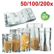 Resealable Stand Up Foil Mylar Zip Lock Heat Seal Food Bags Pouch Sealable Pouch