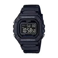 在飛比找ETMall東森購物網優惠-【CASIO 卡西歐】潮流時尚 方型電子錶 鬧鈴碼錶 防水5