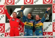 Michael Schumacher 1995 Japanese Grand Prix Win For Benetton Old Photo