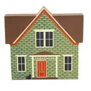 Cat's Meow Village 4.25in Vanderburg House, Wood, Retired Series Iv 4 Nos 0404