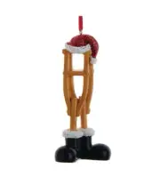 Kurt Adler 4 inch Santa Crutches Christmas Ornament