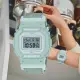 【CASIO 卡西歐】G-SHOCK 小巧纖薄 藍綠 經典方型 布質錶(GMD-S5600CT-3)