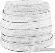 [UamGlsob] Old Shoe Laces for Sneakers, 5/16‘’(8MM) Artisanal aging Dirty Cotton Flat Athletic Shoelaces Replacement Strings