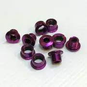 Purple Singlespeed Chainring Bolts (Steel) —AUS STOCK— Bike Bicycle SS Fixie