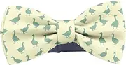[KAWAMOUSE] Adjustable Pre-tied bow tie for toddler Boys (Geese Silhouettes Pattern) Elegant Cute Bowties for Dogs Cats Pets, Pattern as Shown