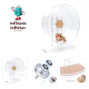 Silent Hamster Exercise Wheel - Dual-Bearing Quiet Spinning Acrylic Hamster R...
