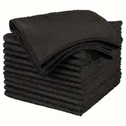 12-Pack Space-Themed Ultra-Fine Microfiber Cloths Streak-Free, Multi-Use Cleaning Marvels, Effortlessly Stylish Black 12 PK