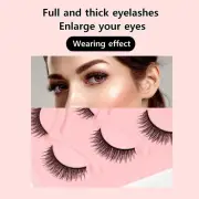 Fluffy 3D Curl Fake Lashes Full Strip Faux Mink Lashes Women