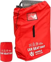 Car Seat Travel Bag for Airplane Waterproof Baby Car Seat Cover Foldable Car Seat Backpack with Adjustable Straps Oxford Cloth Gate Check Stroller Travel Bag for Baby Car Seat Claumeng(1,Gules)
