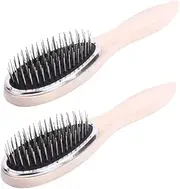 BIUDECO 2pcs Women Comb Hair Types Brush Steel Hair Brush Massaging Hair Brush Hairdressing Tool Fake Hair Brush Practical Comb Ponytail Wigs Ponytail Hair Brush Combs Hair Comb Bamboo