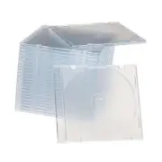 50 New single Slim Clear CD/DVD/VCD Jewel Cases Storage Boxes 5.2mm