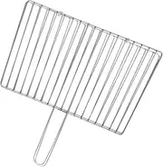 1Pc Stainless Steel Barbecue Net Clamp Tool Heavy Duty Mesh Grill Clip for Fish Vegetables Meats Portable BBQ Rack for Outdoor Grilling Cooking