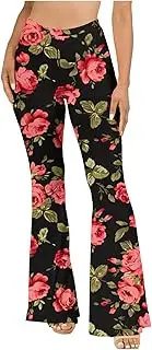 [zcgoxvn] Bell bottom leggings for women, boho floral print pants, classic hippie pants, 70s palazzo pants