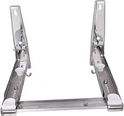 SHOWERORO Stainless Steel Microwave Stand Oven Rack Storage Shelf Sliding Bar 220-400mm Adjustable 90 Degree Foldable Bracket