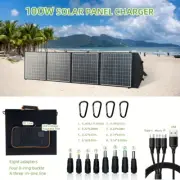 100W Foldable Solar Panel Charger Portable Solar Panel Kit For Camping Outdoor
