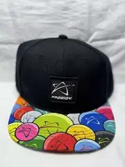 Prodigy Disc Golf Cap Adjustable Snapback Black Colorful Clean