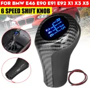 1X For BMW E46 E90 E91 E92 X1 X3 X5 6 Speed Gear Shift Knob Shifter W/LED Light