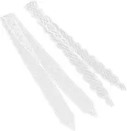 [Holibanna] Ladies Scarf Set 2 Pack Thin Mesh Lace Scarves Fashionable Versatile for Outfits