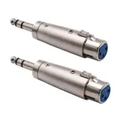 1/4 TRS to XLR Female Adapter Female(2Pack)