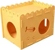 Happyyami Detachable Felt Cat Nest Scratch Board Square Non Shedding Pet House Breathable Cat Bed for Indoor Outdoor Use Creative Shape Adorable Color for Comfortable Sleep