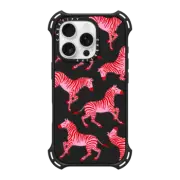 iPhone 16 Pro Bounce Case MagSafe Compatible Pink Zebra