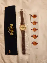 Vintage Official Hard Rock Cafe "Save The Planet" Atlanta Watch Genuine Leather
