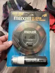 Maxell Cd Cd-Rom DVD CD-R Disc Cleaner Wet CD-320 Sealed Vintage Old Stock