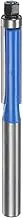 uxcell Flush Trim Router Bit 1/4" Shank 1/4" Dia 1" Cutting Depth Top Bearing Flush Straight Cut Trimming Router Bits Carbide for Particle Board Plywood MDF Woodwork, Blue