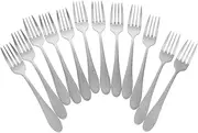 MUCKLILY Toddler Forks 12 Piece Boys and Girls Cutlery Set Stainless Steel Forks for Children Cake Forks Salad Forks Dinner Forks Versatile Silverware Easy Maintenance Safe Material