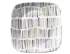 ❤️ 1 Corelle SQUARE IMANI Appetizer BREAD PLATE *Ochre Black Indigenous Fabrics