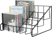 Modern Matte Black Metal Wire CD Holder Storage Stand 3 Tier Media Jewel Rack
