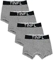 [TINFL] 8-16Y Big Boys 100% Cotton Breathable Boxer Briefs 5 Pack Wide Band Underwear Set