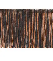 10 Yards of 4" Glitter Chainette Fringe Trim, Orange