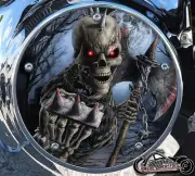 HARLEY DAVIDSON 2019+ SOFTAIL DERBY CLUTCH COVER - SKULL