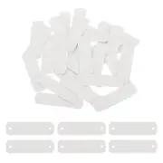 30 Pcs Handmade Leather Labels, Handmade Tags Button 55x15mm, White