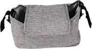 Vaguelly Strap Baby Stroller Bag Baby Stroller Hanging Bag Organizer Large Capacity Bag for Diapers Bottles Snacks Insulated Grey Linen