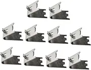 NOLITOY 10Pcs Stainless Steel Freezer Shelf Clips Cooler Support Hooks Easy Install Fridge Rack Holders for Home Use