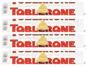 4 TOBLERONE WHITE Chocolate Bars with Honey & Almond Nougat 100g 3.5oz