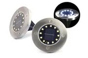 4-16pk 12 LED Solar Lights Outdoor Garden Light Solar Inground Light Stainless Steel Buried Pathway Light Waterproof