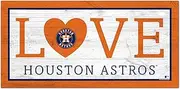 MLB Houston Astros Unisex Houston Astros Love Sign, Team Color, 6 x 12