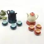 Korean Ceramic Teapot Warmer Teacup Handmade Set Including 10 Tea Lights