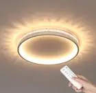 TOZING 16 in. Modern White Dimmable Integrated LED Flush Mount with Remote
