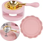 Wax Seal Kit Furnace with Spoon and Silicone Pad for Melting Wax Seal Beads or S