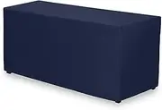 Gee Di Moda Fitted Tablecloth - 72 x 30 Inch Navy Blue Fitted Table Cloth for 6 Foot Rectangle Table - Heavy Duty Washable Fabric - for 6 Ft Buffet Table Holiday Party Dinner Wedding & Trade Show