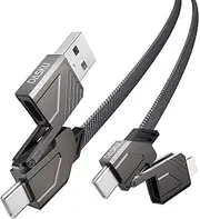 Dasku USB to USB C Cable 6FT 60W Fast Charging Type C Cord, USB to Lightning Cable