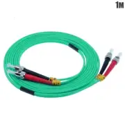 1m ST to ST OM3 10Gbps Duplex 50/125 Multi Mode Fiber Optic Optical Cable Aqua
