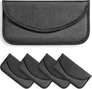 4 Pieces Faraday Bags Phone for Key Fob Protector Car RFID Signal Blocking Anti-Tracking Faraday Pouch Shielding Wallets for Cell Phone Privacy Card Protection(Nylon Fabric)