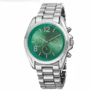 NEW Akribos XXIV AK760SSTQ Women's Day Date Turquoise Sunburst Dial Silver Watch